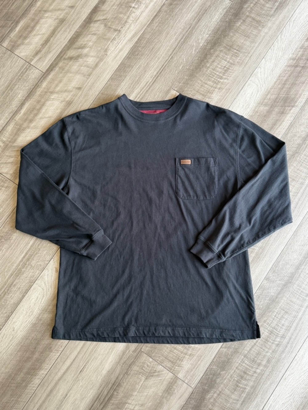 Pendleton Men’s Long Sleeve Deschutes Pocket Tee Size L 100% Cotton Black